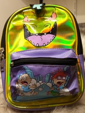 Nickelodeon Rugrats Holographic Dinosaur Mini Backpack - Green & Purple